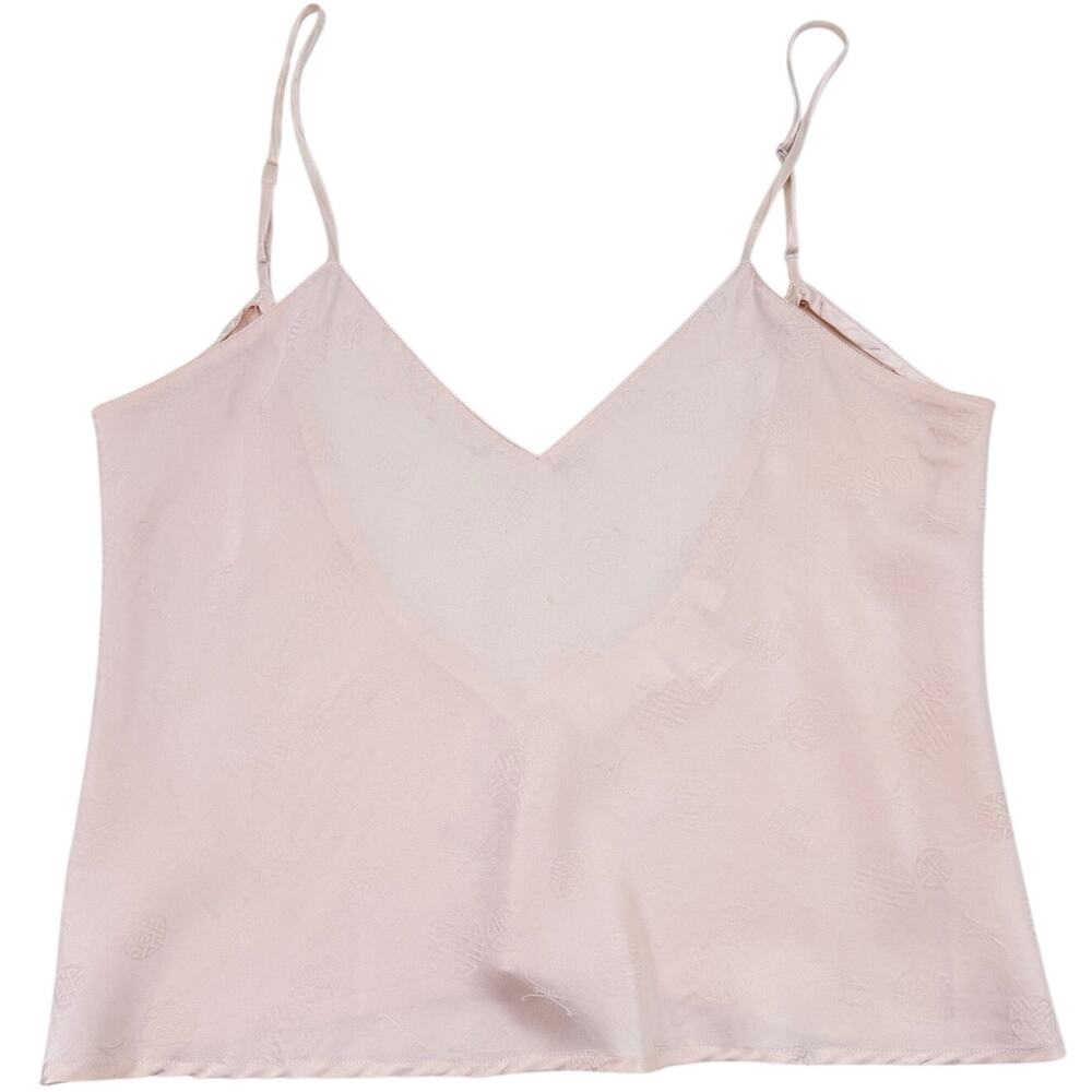 Soft Surroundings Silk Jacquard Camisole Light Pink Coquette Boudoir Romantic M